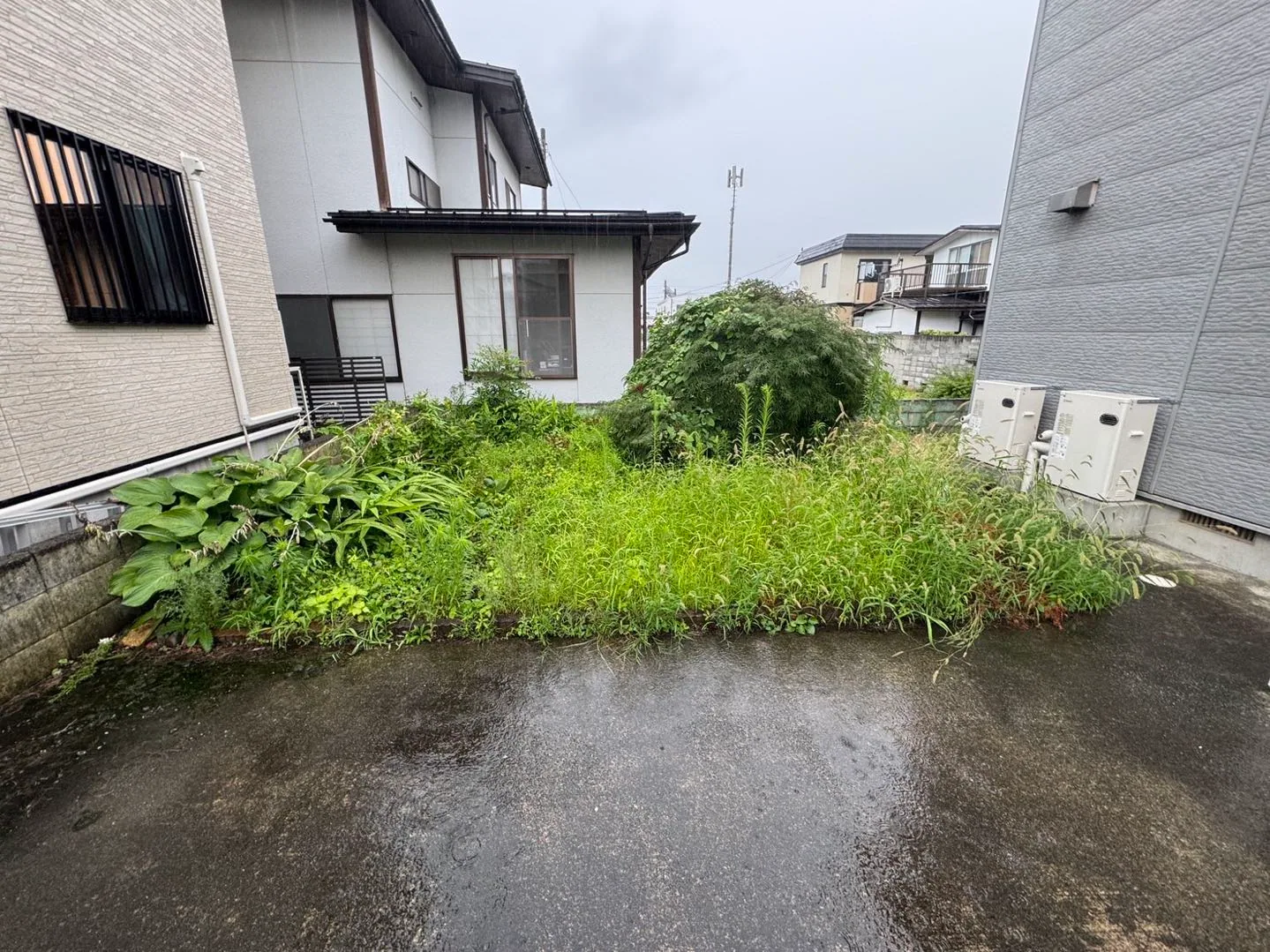 人工芝・防草シート施工 施工前