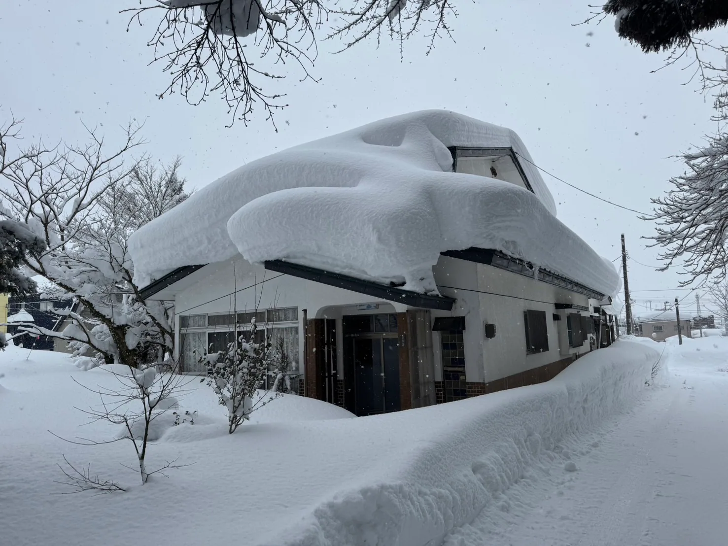 屋根の雪下ろし (1) 施工前